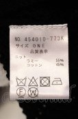 画像4: NO ID. BLACK / クロスモチーフレイヤードシアーニットトップス ONE ブラックｘホワイト O-25-05-18-033-NO-to-YM-ZT0521A (4)