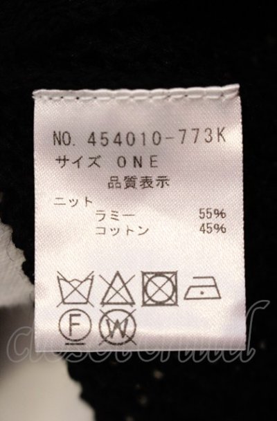 画像4: NO ID. BLACK / クロスモチーフレイヤードシアーニットトップス ONE ブラックｘホワイト O-25-05-18-033-NO-to-YM-ZT0521A