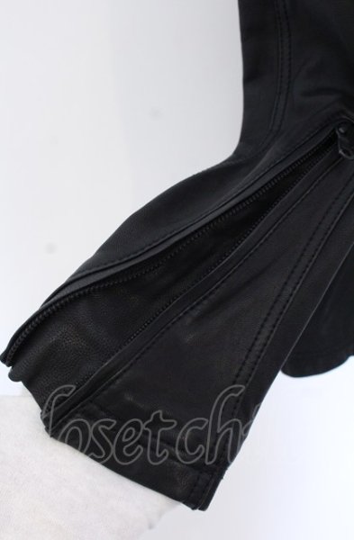 画像8: CIVARIZE / ゴートレザー宇宙襟ライダースジャケット 44 ブラック O-25-05-18-002-CI-ou-YM-ZT-ML038 (8)