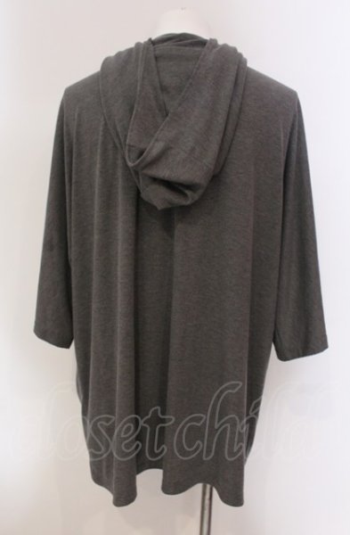 画像2: NO ID. BLACK / テレコドルマンスリーブZIPパーカー ONE グレー O-25-05-18-038-NO-to-YM-ZT354 (2)