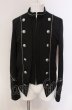 画像1: JURY BLACK / ジップアップレイヤードナポレオンジャケット S ブラック×シルバー O-25-05-18-039-JU-ja-YM-OS (1)