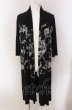 画像1: CIVARIZE / Salamander五分袖ロングトッパーカーディガン F ブラック O-25-05-18-041-CI-to-YM-ZT354 (1)