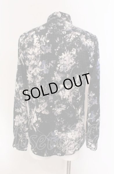 画像2: FUGA / Vibes 花柄千鳥ジャガードシャツ 44 ブラック O-25-05-18-045-FU-sh-YM-OS (2)