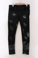CIVARIZE / Sprinkle ペンキ加工ストレッチスキニーデニムパンツ 42 ブラック O-25-05-18-049-CI-pa-YM-OS
