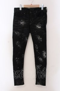 CIVARIZE / Sprinkle ペンキ加工ストレッチスキニーデニムパンツ 42 ブラック O-25-05-18-049-CI-pa-YM-ZT354