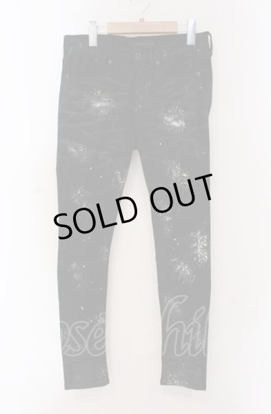 画像1: CIVARIZE / Sprinkle ペンキ加工ストレッチスキニーデニムパンツ 42 ブラック O-25-05-18-049-CI-pa-YM-ZT354 (1)