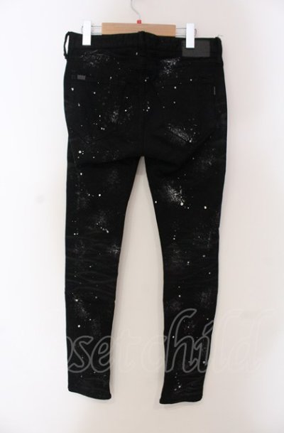 画像2: CIVARIZE / Sprinkle ペンキ加工ストレッチスキニーデニムパンツ 42 ブラック O-25-05-18-049-CI-pa-YM-ZT0521A