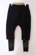 画像1: NO ID. BLACK / ストレッチレイヤードサルエルクロップドパンツ 2 ブラック O-25-05-18-054-NO-pa-YM-ZT355 (1)
