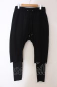 画像1: NO ID. BLACK / ストレッチレイヤードサルエルクロップドパンツ 2 ブラック O-25-05-18-054-NO-pa-YM-ZT0521A (1)