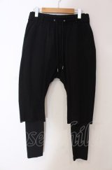 NO ID. BLACK / ストレッチレイヤードサルエルクロップドパンツ 2 ブラック O-25-05-18-054-NO-pa-YM-ZT0521A
