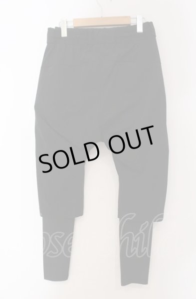 画像2: NO ID. BLACK / ストレッチレイヤードサルエルクロップドパンツ 2 ブラック O-25-05-18-054-NO-pa-YM-ZT355 (2)