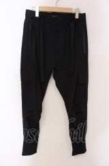 NO ID. BLACK / ストレッチサルエルカーゴパンツ 2 ブラック O-25-05-18-059-NO-pa-YM-ZT0521B