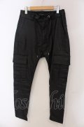 NO ID. BLACK / コーティングサルエルスキニーカーゴパンツ 2 ブラック O-25-05-18-060-NO-pa-YM-ZT0521B