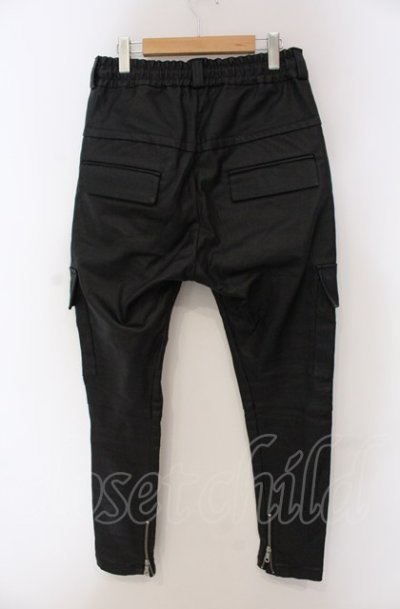 画像2: NO ID. BLACK / コーティングサルエルスキニーカーゴパンツ 2 ブラック O-25-05-18-060-NO-pa-YM-ZT0521B