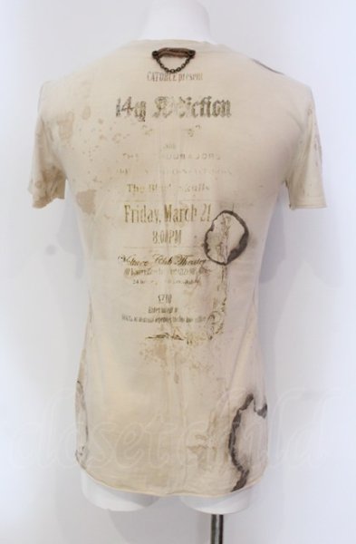 画像2: 14th Addiction / Tシャツ 1 アイボリー O-25-05-18-004-14-ts-YM-ZT339 (2)