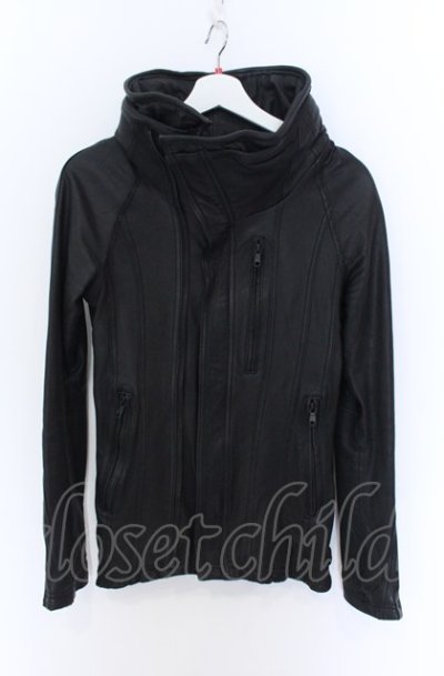 画像1: CIVARIZE / ゴートレザー宇宙襟ライダースジャケット 44 ブラック O-25-05-18-002-CI-ou-YM-ZT0521A