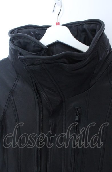 画像2: CIVARIZE / ゴートレザー宇宙襟ライダースジャケット 44 ブラック O-25-05-18-002-CI-ou-YM-ZT-ML038 (2)