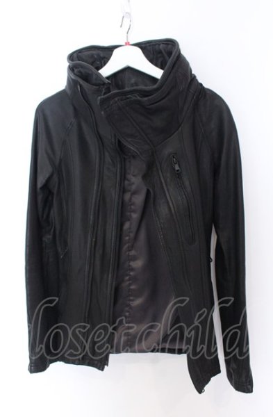 画像3: CIVARIZE / ゴートレザー宇宙襟ライダースジャケット 44 ブラック O-25-05-18-002-CI-ou-YM-ZT-ML038 (3)