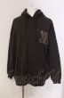 画像1: NIL DUE / NIL UN TOKYO / EMBROIDERY FLOWER HOODIE F チャコール O-25-05-18-020-NI-to-YM-ZT375 (1)