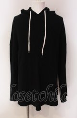 NIL DUE / NIL UN TOKYO / PILLOVER WAFFLE HOODIE　パーカー F ブラック O-25-05-18-023-NI-to-YM-OS