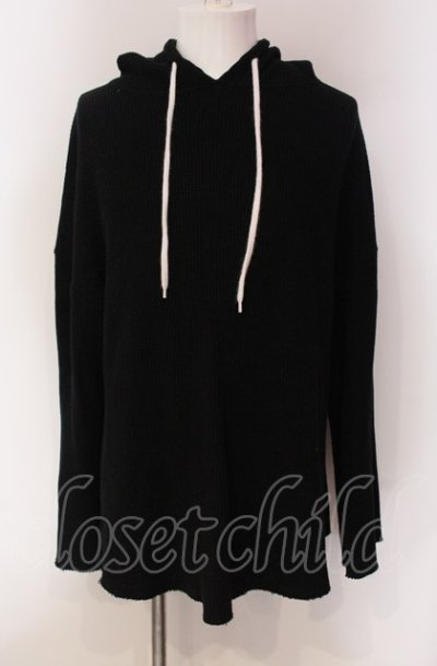 画像1: NIL DUE / NIL UN TOKYO / PILLOVER WAFFLE HOODIE　パーカー F ブラック O-25-05-18-023-NI-to-YM-ZT0521A
