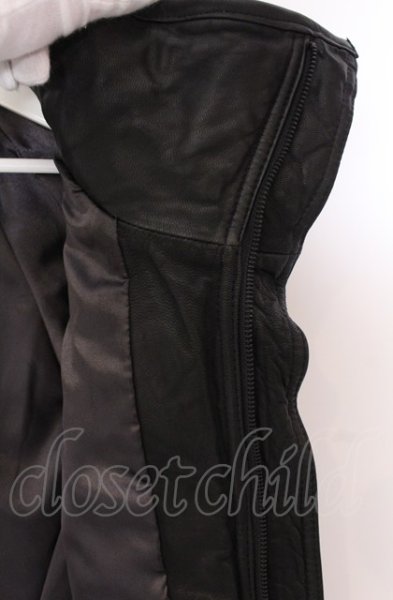 画像4: CIVARIZE / ゴートレザー宇宙襟ライダースジャケット 44 ブラック O-25-05-18-002-CI-ou-YM-ZT-ML038 (4)
