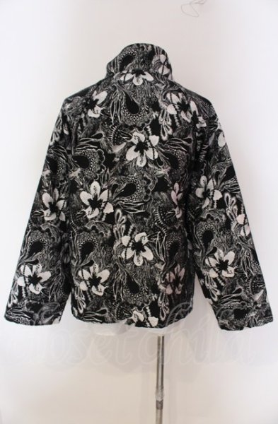 画像2: NO ID. BLACK / スタンドカラーゴブランBIG-BLZブルゾンジャケット ONE ブラックｘシルバー O-25-05-18-024-NO-ja-YM-ZT-M019 (2)