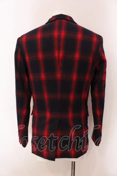 画像2: NO ID. BLACK / TRオンブレーチェック3Bテーラードジャケット 1 レッド O-25-05-22-034-NO-ja-YM-ZT360 (2)