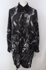NO ID. BLACK / アイスバーグプリントクレリックシャツ 2 ブラック O-25-05-22-037-NO-sh-YM-OS