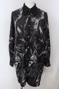 NO ID. BLACK / アイスバーグプリントクレリックシャツ 2 ブラック O-25-05-22-037-NO-sh-YM-ZT360
