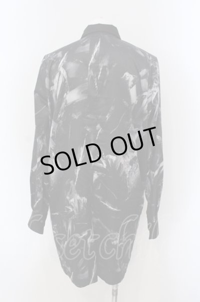 画像2: NO ID. BLACK / アイスバーグプリントクレリックシャツ 2 ブラック O-25-05-22-037-NO-sh-YM-ZT360 (2)