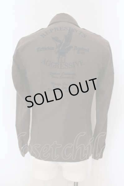 画像2: SHELLAC / イーグル刺繍ミリタリーシャツ 46 ブラウン O-25-05-22-042-SH-sh-YM-ZT342 (2)