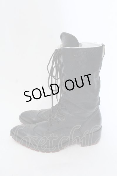 画像3: Hiromu Takahara / ディアスキンレースアップブーツ 42　1/2（約28cm） ブラック O-25-05-22-044-Hi-sho-YM-ZT0525D (3)