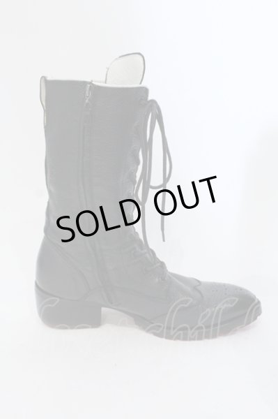 画像5: Hiromu Takahara / ディアスキンレースアップブーツ 42　1/2（約28cm） ブラック O-25-05-22-044-Hi-sho-YM-ZT0525D (5)