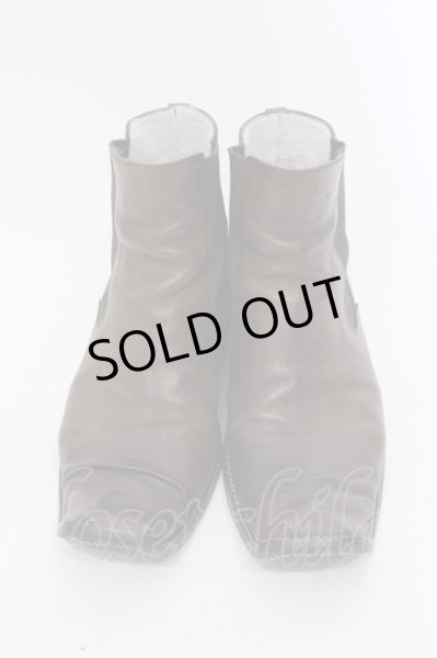 画像2: Hiromu Takahara / サイドゴアドレープトゥブーツ 42（約27cm） ブラウンｘブラック O-25-05-22-045-Hi-sho-YM-ZT-S001 (2)