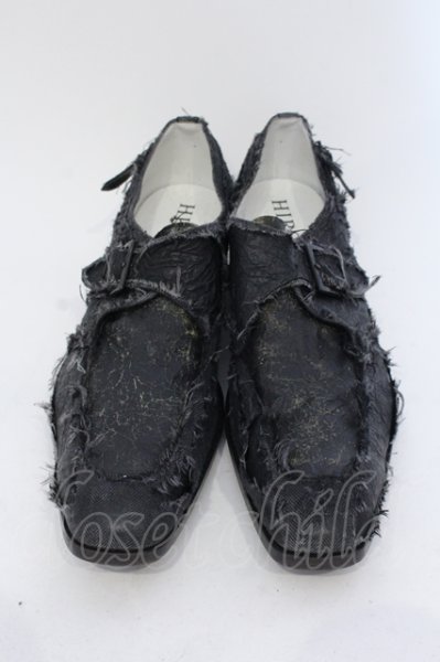 画像2: Hiromu Takahara / デストロイフリンジシューズ 42　1/2（約28.5） ブラックｘゴールド O-25-05-22-046-Hi-sho-YM-ZT-S002 (2)