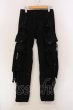 画像1: JULIUS / ’09FW デストロイデニムカーゴパンツ 1 ブラック O-25-05-22-006-JU-pa-YM-ZT361 (1)