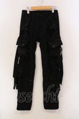 JULIUS / ’09FW デストロイデニムカーゴパンツ 1 ブラック O-25-05-22-006-JU-pa-YM-OS