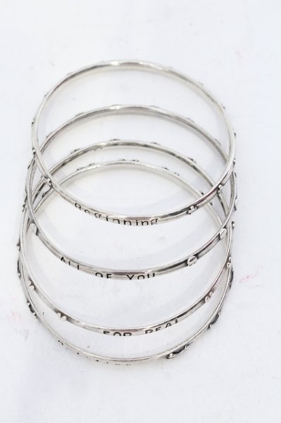 画像2: Roen / シルバーバングル　4本セット  シルバー O-25-05-22-062-Ro-ac-YM-OS (2)