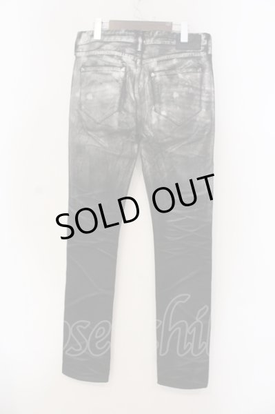 画像2: CIVARIZE / Cosmicグラデーション箔加工ZIPスキニーデニムパンツ 42 シルバーｘブラック O-25-05-22-008-CI-pa-YM-OS (2)
