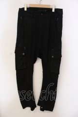 FUGA / コーティングサルエルカーゴパンツ 44 ブラック O-25-05-22-009-FU-pa-YM-ZT0525C