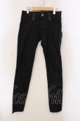 画像1: Obelisk / レザーポケットコーティングストレッチテニムパンツ 30 ブラック O-25-05-22-011-Ob-pa-YM-OS (1)