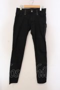 Obelisk / レザーポケットコーティングストレッチテニムパンツ 30 ブラック O-25-05-22-011-Ob-pa-YM-OS