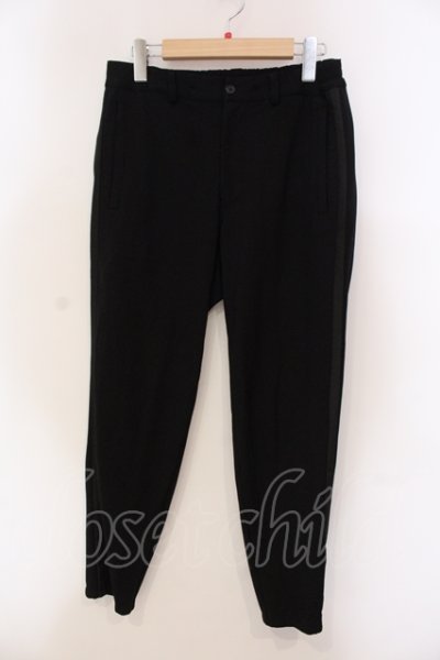 画像1: 5351pour les Hommes / スーパーストレッチサイドラインスラックスパンツ 44 ブラック O-25-05-22-012-53-ja-YM-OS