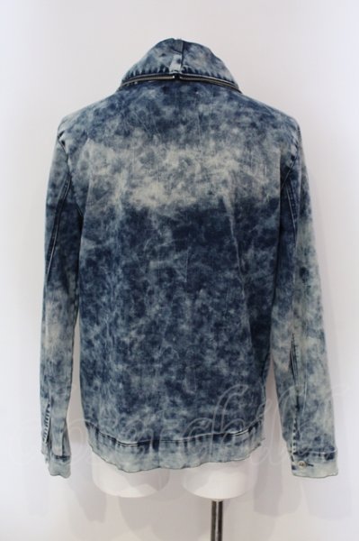 画像2: semantic design / ブリーチデニムジップアップジャケット M アイスブルー O-25-05-22-018-SE-to-YM-ZT360 (2)