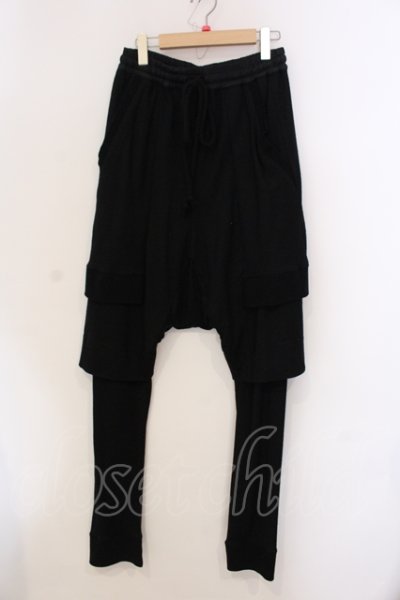画像1: A.F ARTEFACT / WOOL LAYERED PANTS　パンツ 1 ブラック O-25-05-22-003-A.-pa-YM-OS