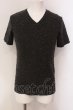 画像1: Rings / 立体パイルVネックTシャツ M グレー O-25-05-22-025-RI-ts-YM-OS (1)