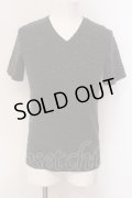 Rings / 立体パイルVネックTシャツ M グレー O-25-05-22-025-RI-ts-YM-OS