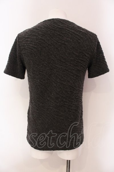 画像2: Rings / 立体パイルVネックTシャツ M グレー O-25-05-22-025-RI-ts-YM-OS