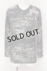 JOHNNY WOLF / 転写プリントUネックカットソー 1 ブラック O-25-05-22-026-JO-to-YM-OS